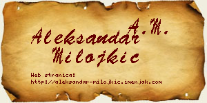 Aleksandar Milojkić vizit kartica